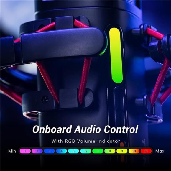 USB Microphone Computer Gaming Condenser Mic, Noise-Canceling Zero Latency - Picture 4 of 6